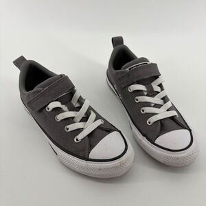 Converse Chuck Taylor All Star Gray Youth 3 Sneakers Hook Loop A09301F
